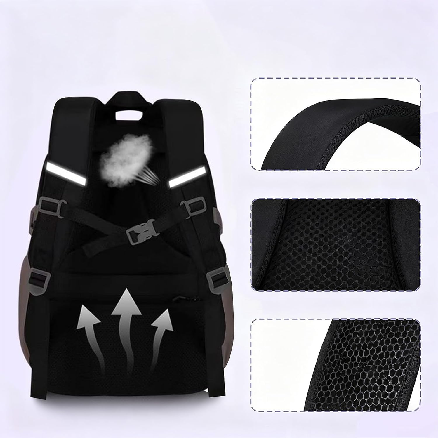 Kids Backpack | Water Resistant Backpack with Multiple Pockets,Teens Bookbag for Middle School - for Children Teenage Travel Airplane Elementary Middle image number 3