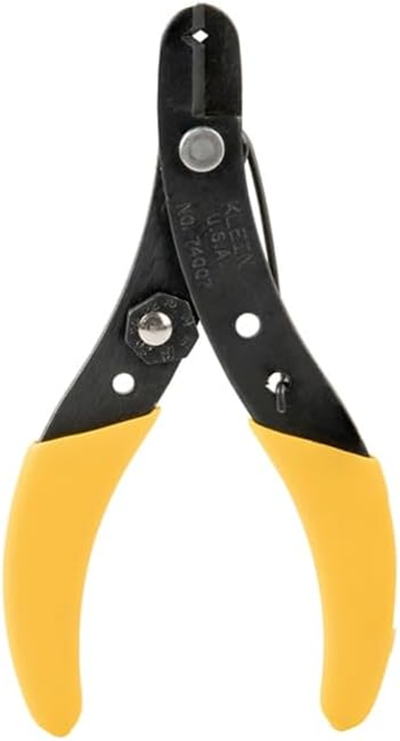 Klein Tools 74007 Adjustable Wire Stripper, Spring Loaded Stripper and Cutter for Solid and Stranded Wire with Finely Honed Nose image number 2