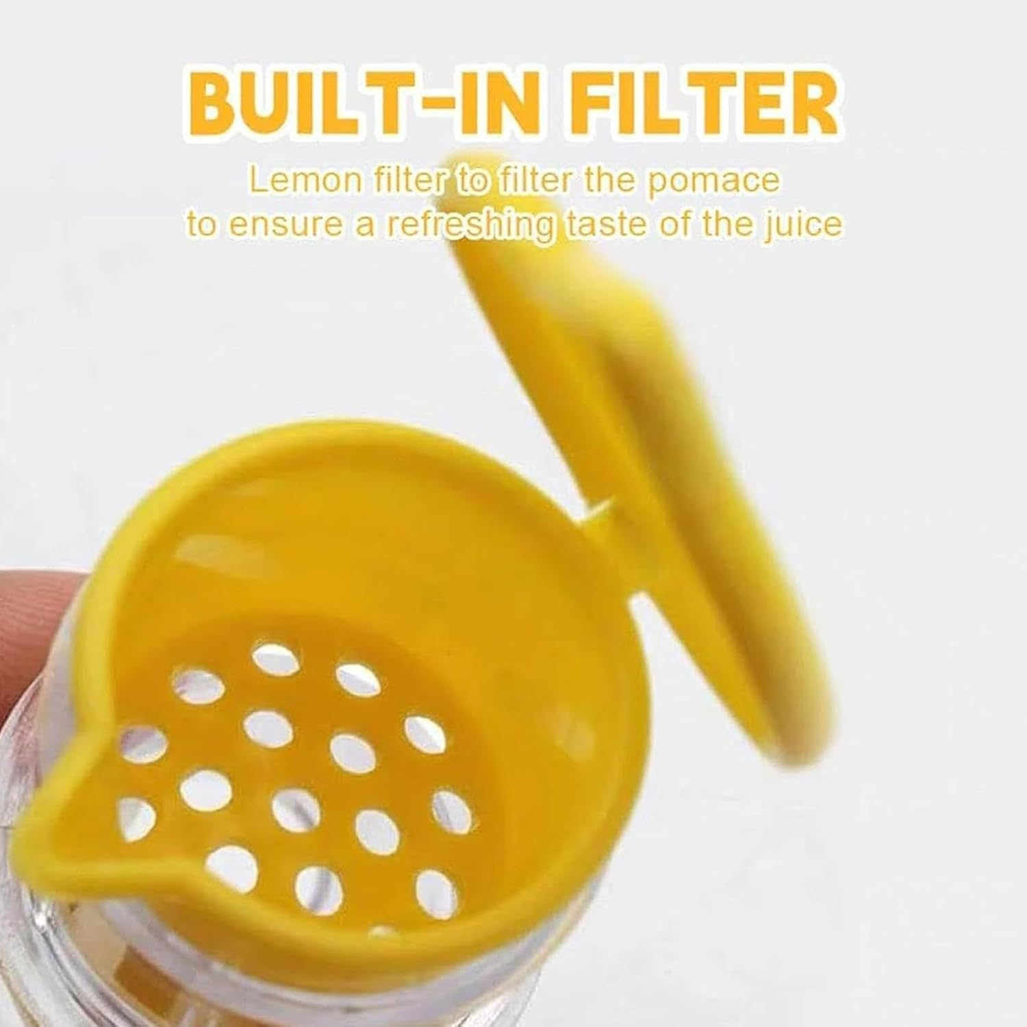 Lemon Press Squeezer,Portable Manual Lime Juicer | Portable Screw Top Lemon Press with Built-In Filter, Lemon Juicer Faucet Hand Citrus Juicer for Indoor Outdoor image number 3