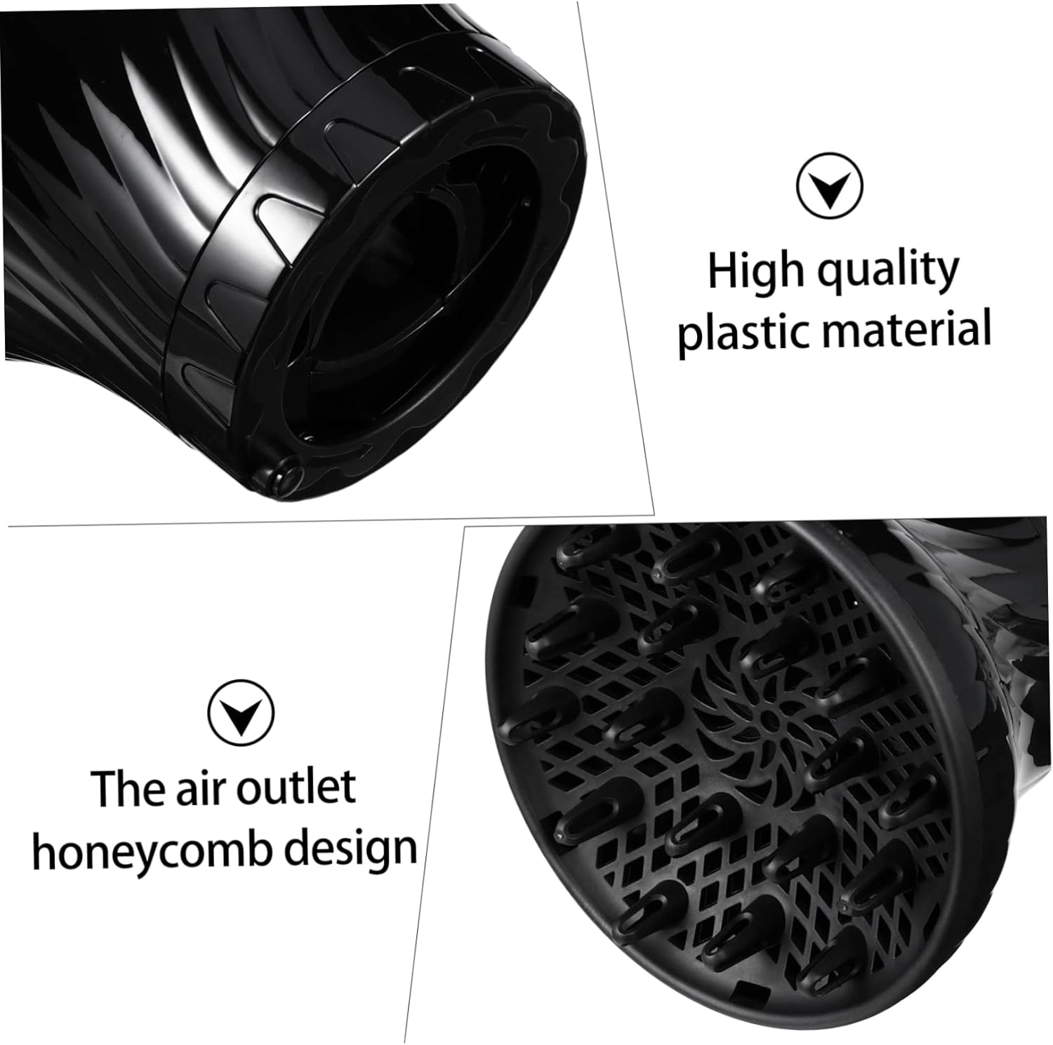 Healvian Portable Hair Dryer Diffuser Mask Plastic Blow Cover for Travel Curly Hair image number 2