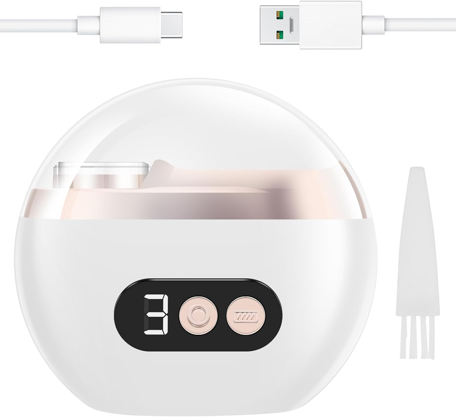 Electric Nail Clippers for Seniors Toes, Upgrade Automatic Nail Trimmer, Rechargeable Electric Nail Cutter with LED Light and Clipping Storage, Safe and Painless for Baby Senior Adult image number 5