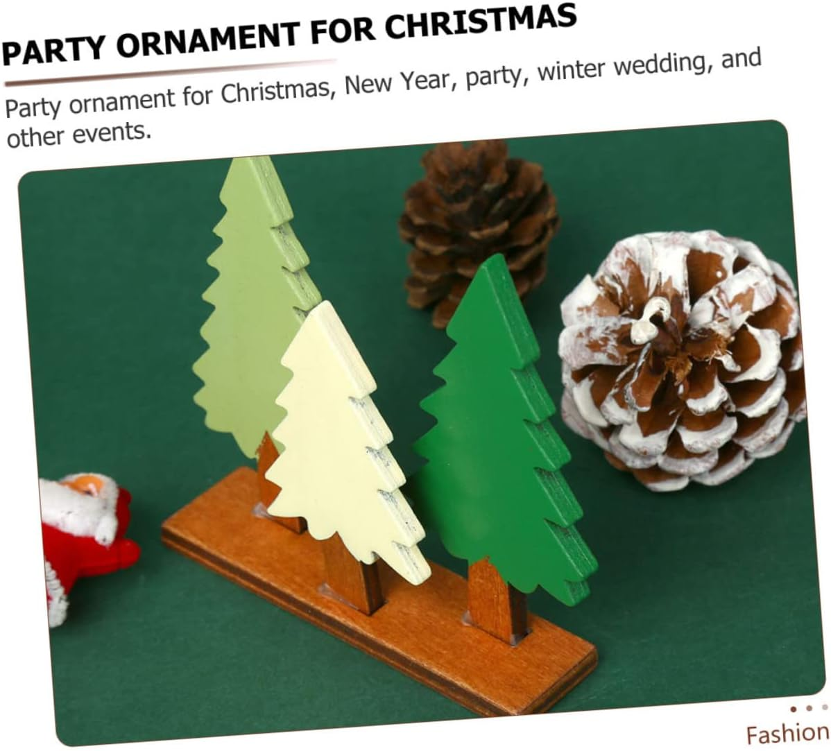 Artificial Pine Tree Ornaments Wooden Simulation Tree Christmas Decoration Home image number 6