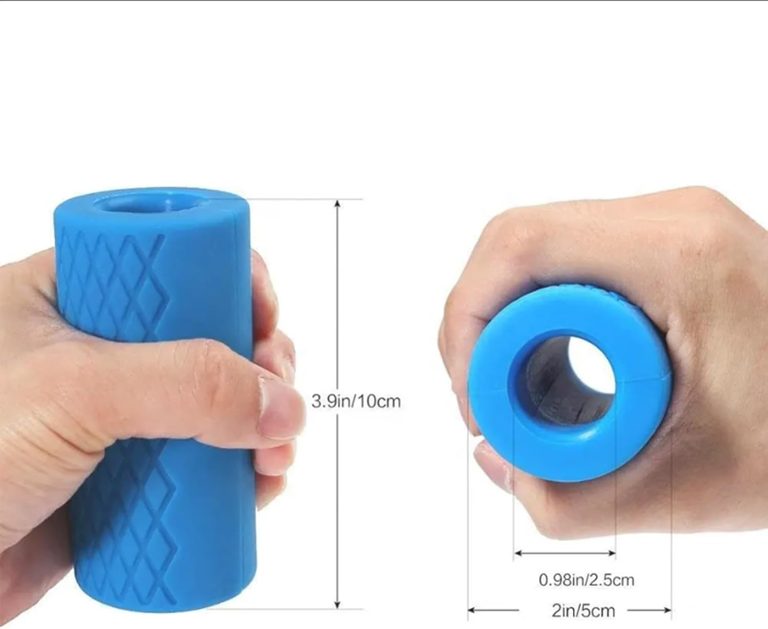 Wilsonzin Dumbbell Grips Silicone Grips Barbell Grips Silicone Barbell Grips Silicone Barbell Handle Barbell Pad for Barbell and Dumbbell Training Muscle Building, Blue, 1 Pair image number 5