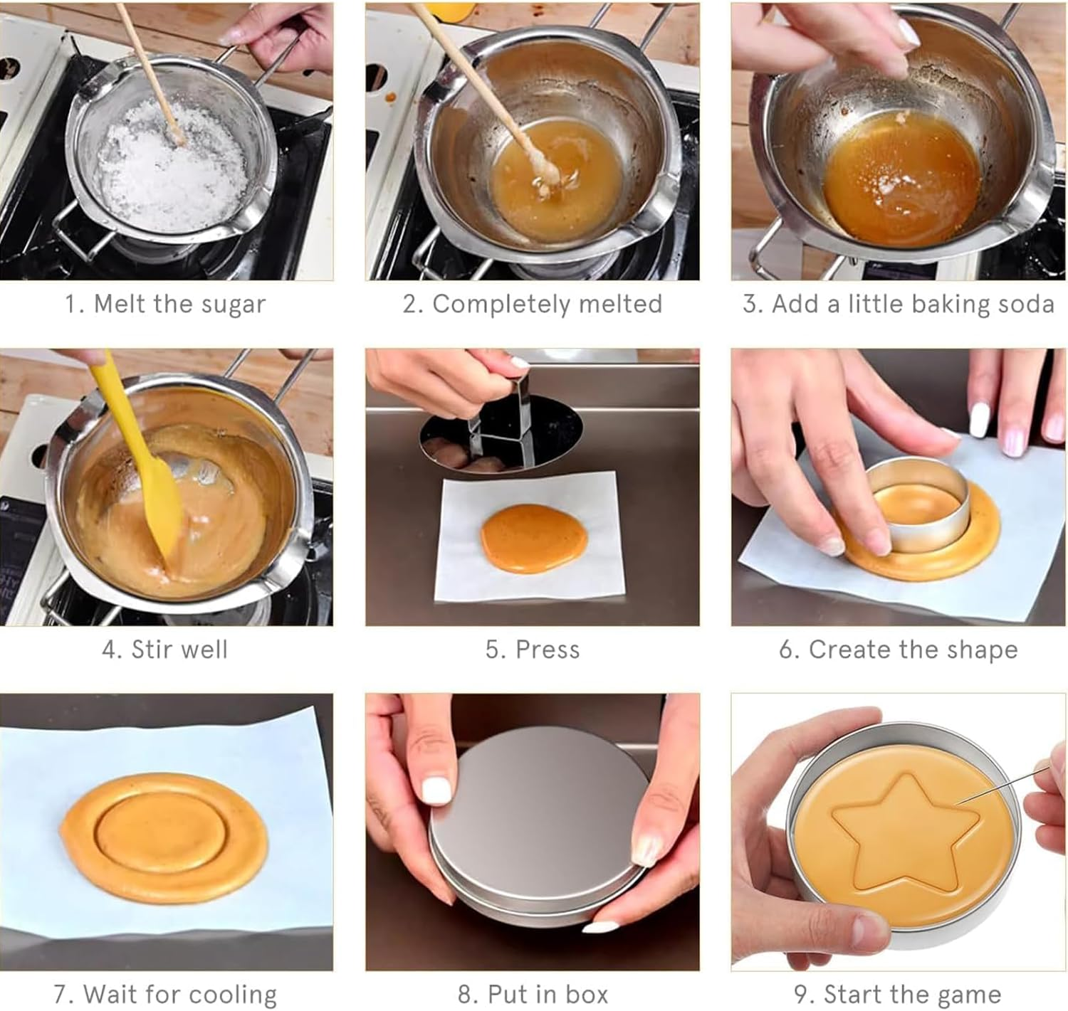 12 Pieces Stainless Steel Umbrella Cookie Cutters Biscuit Molds,Sugar Candy Making Tools Sugar Game Kit Cookie Cutters Biscuit Molds Umbrella Triangle Star round Baking image number 4