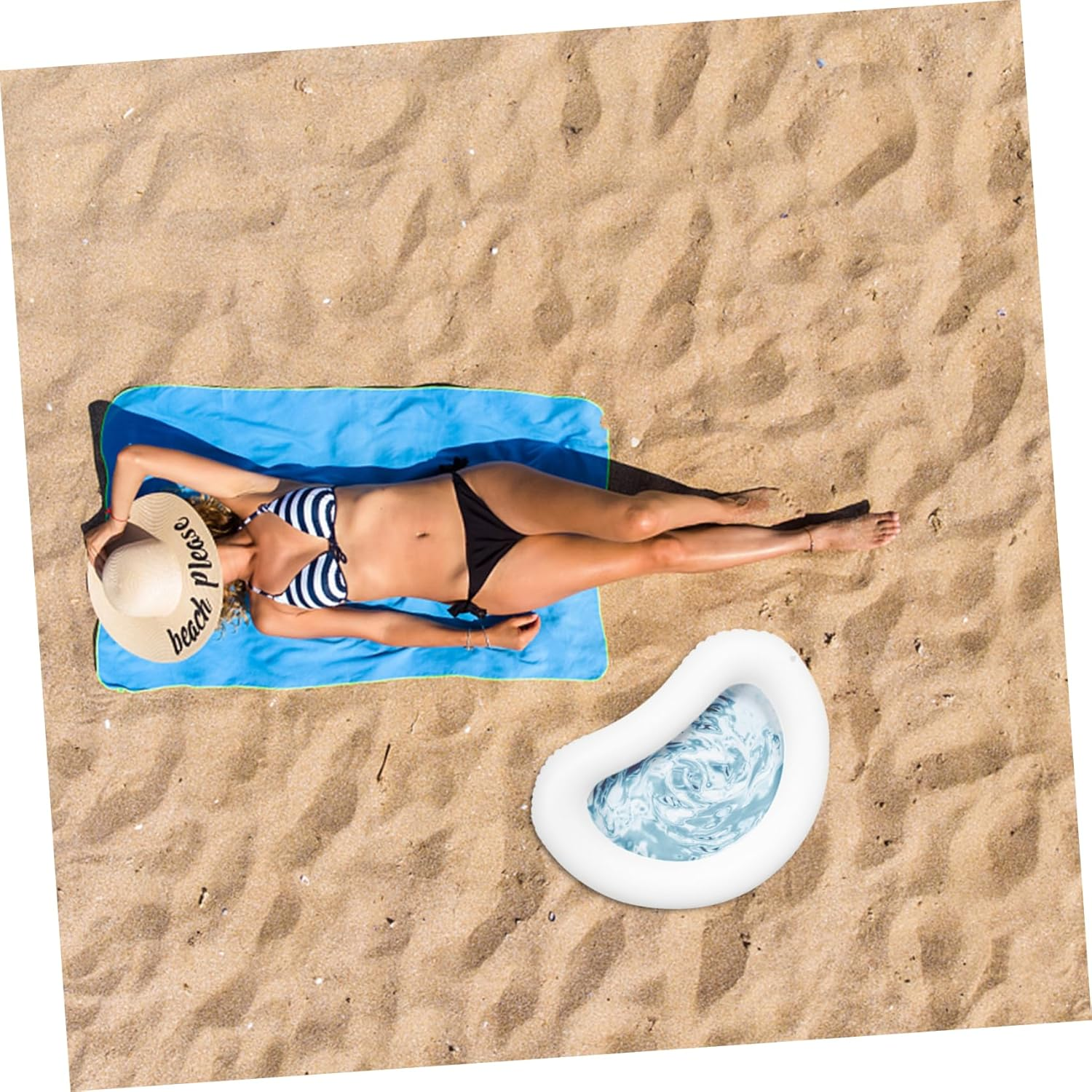 Totority Inflatable Spa Footbath Small Basin Foot Bath for Pool Entry Folding Foot Wash Basin Folding Foot Basin Foot Soaking Basin Camping Foldable Basin Collapsible Bath Cleaning Tool PVC image number 5