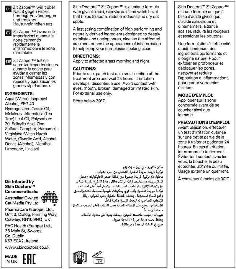 Face by Skin Doctors Specific Facial Care Zit Zapper 10Ml image number 4
