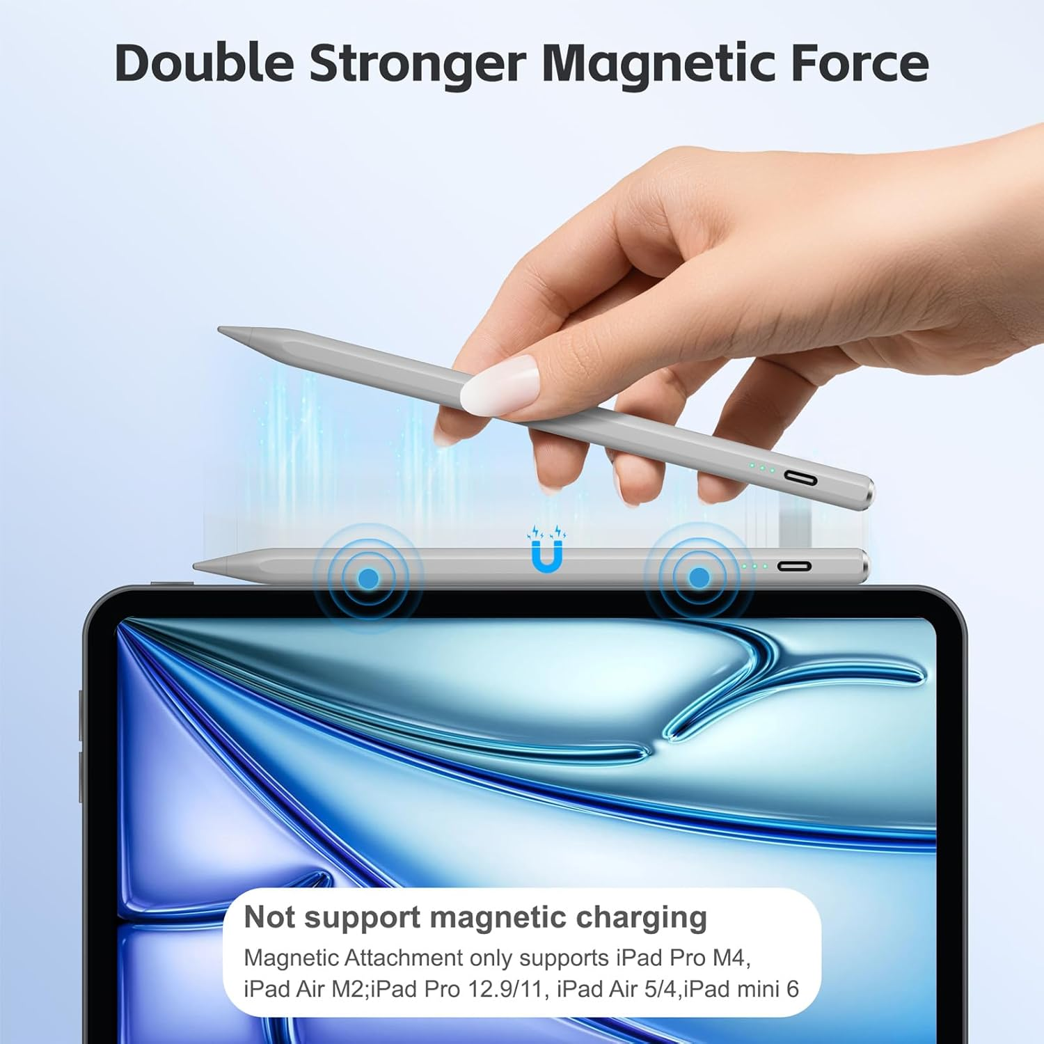 Stylus Pen for Ipad 2025-2018 with 13 Mins Fast Charge,Tilt Sensor Palm Rejection Pencil for Ipad 10/9/8/7/6Th,11Th A16,Air 11/13" M2/M3,Pro 11/13" M4/M5,Pro 12.9",Air 5/4/3,Mini 7/6/5 image number 1