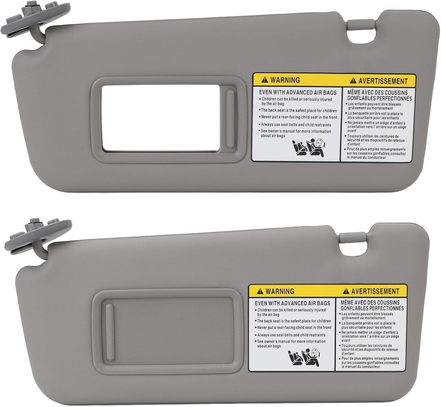 Generic Left Driver Side Sun Visor for RAV4 2004-2005, Gray Car Sun Visor Built in Makeup Mirror, Sun Visor for Car, UV Protection, Perfectly Match Original, Generich7Ynmgxa1S image number 6