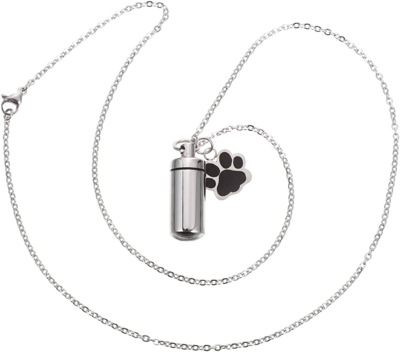 Beavorty Pet Urn Pet Ashes Memorial Urn Necklaces Keepsake Urns Cremation Pendants Necklace for Ashes Cremation Jewelry Hair Jewels Pet Necklace Human Use Ash Wood Stainless Steel image number 5
