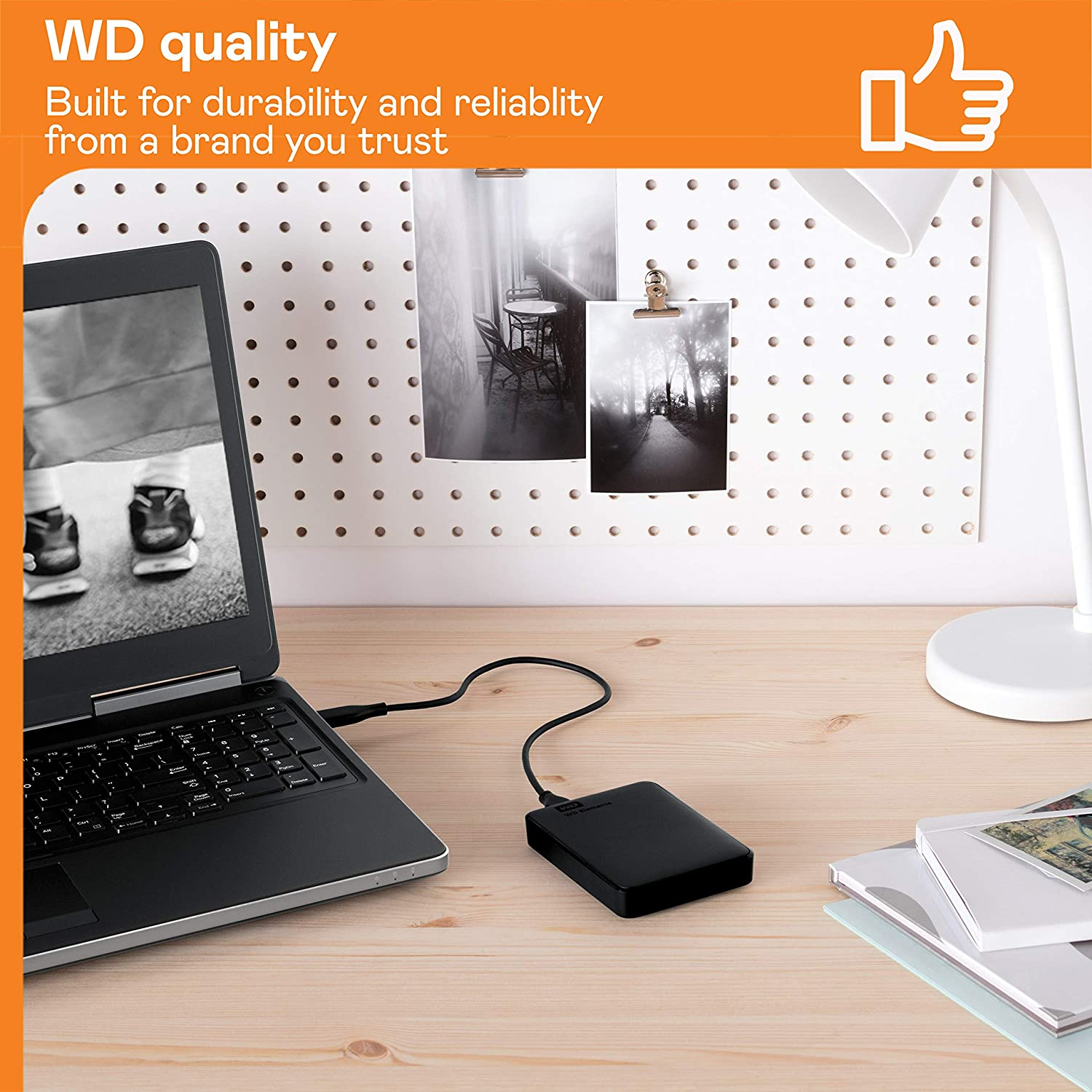 WD Western Digital 2TB Elements Portable USB 3.0 High-Capacity Hard Drive, WDBU6Y0020BBK, Wesn,Black image number 6