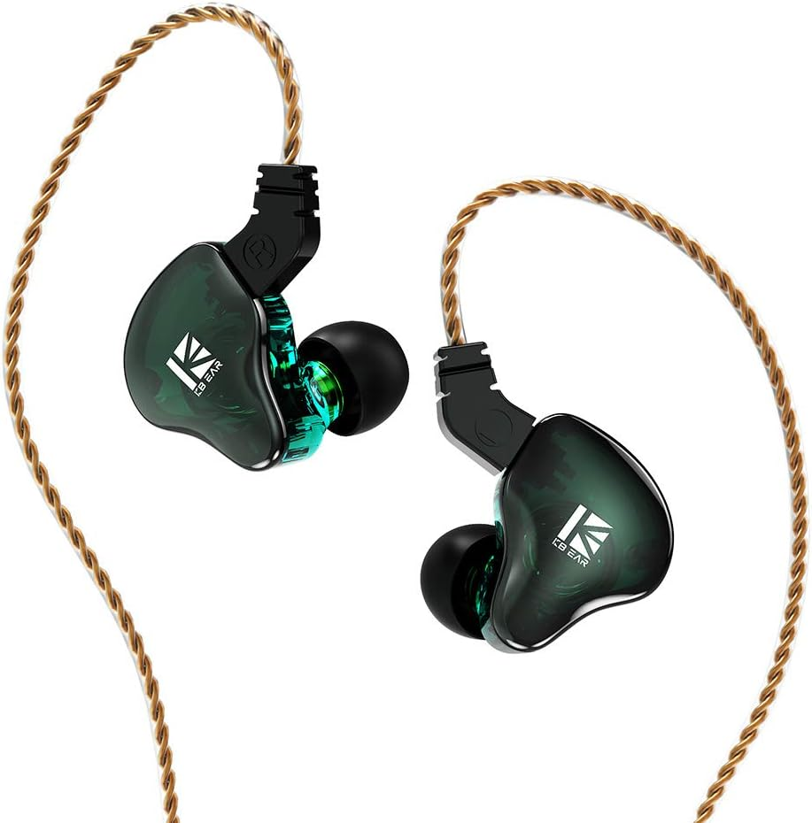 KEEPHIFI KBEAR KS2 IEM In-Ear Headphones, 10 Mm PU + Biological Composite Membrane DD 1BA In-Ear Monitors, Deep Bass, Aluminium Alloy Sound Nozzle Headphones with Removable Cable for Musicians, Gaming image number 1