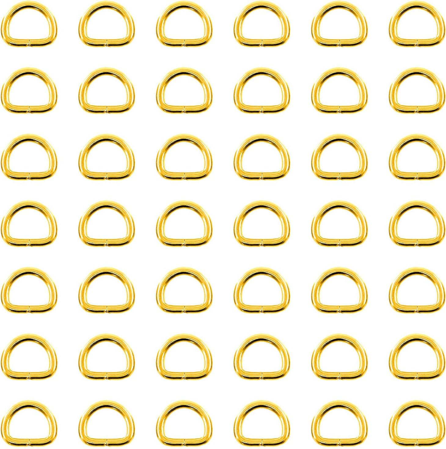 Swpeet 120Pcs 3/4 Inch - 20Mm 4Colors Multi-Purpose Metal D Ring Semi-Circular D Ring for Hardware Bags Ring Hand DIY Accessories (Mixed Color, 3/4 Inch)