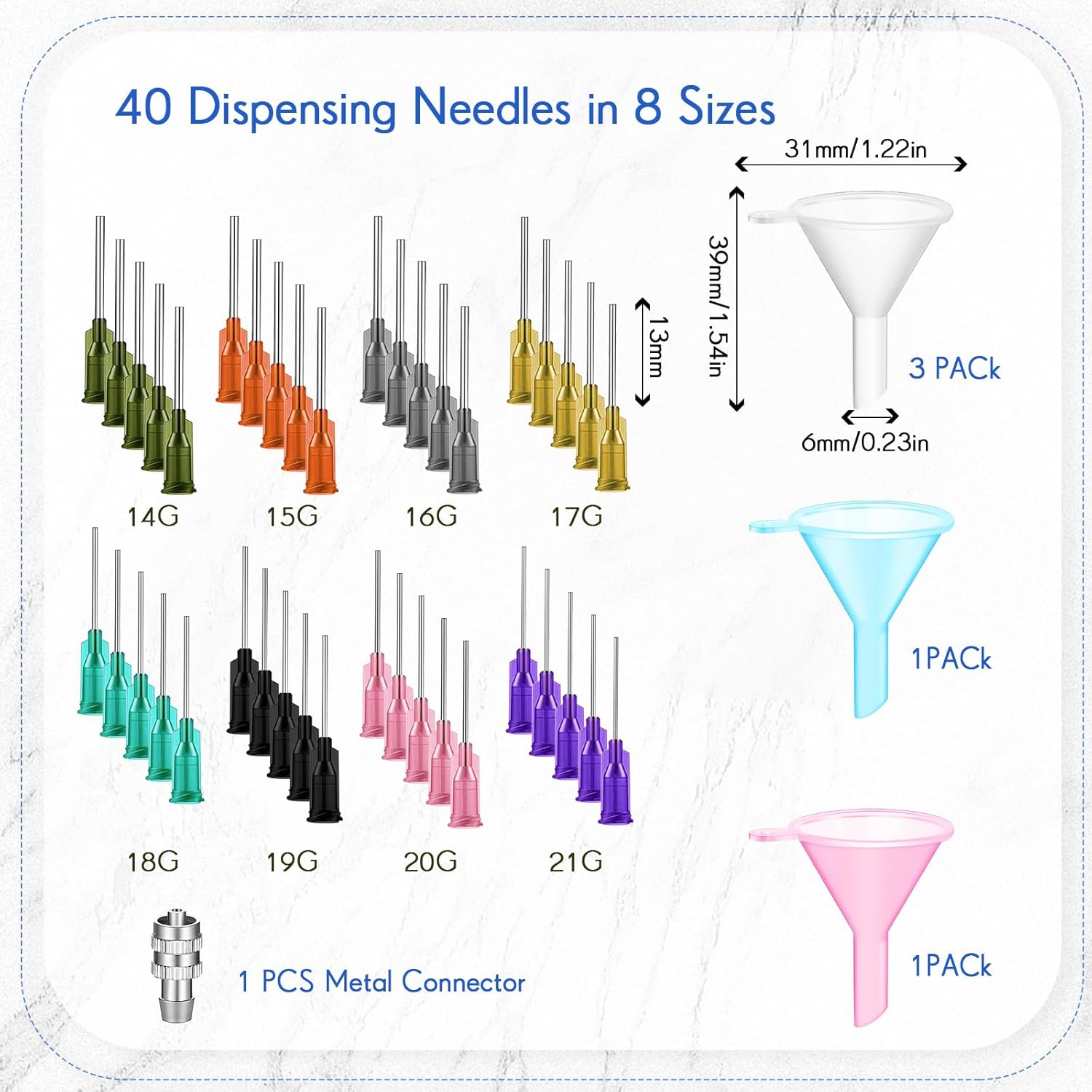 Dandat 102 Pcs Pottery Tools Supplies Ceramic Precision Applicator, Precision Tips Applicator for Ceramic Bottles Glaze 3 Ounce Clay Tools Set, Slip Trailing Pottery Glaze Squeeze Bottle - 51, Bright image number 6