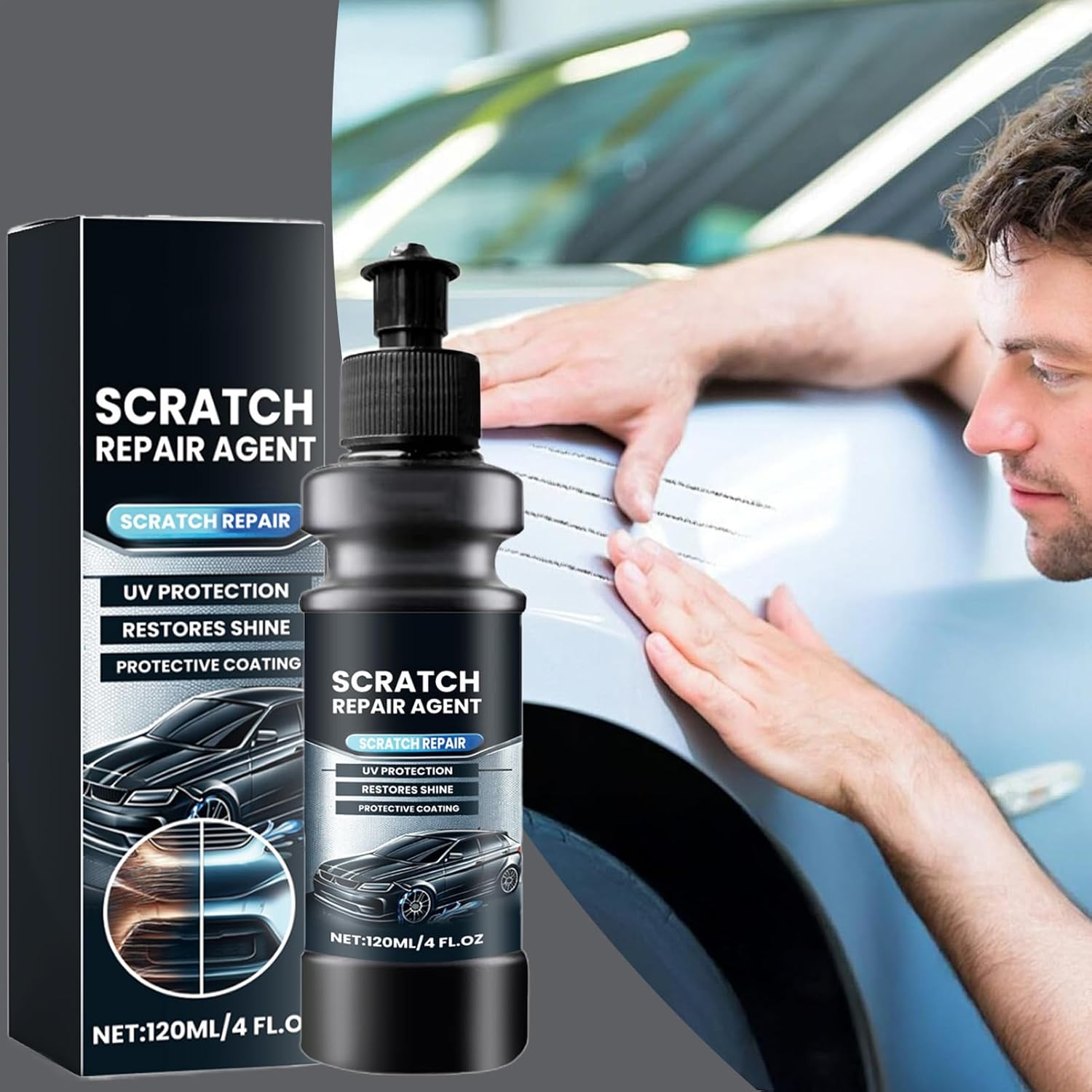 Scratch Remover for Vehicles - Automotive Scratch Remover - 120ML Coating Repair Wax Polisher for Detailing Finish Restoration Auto RV Boat Motorcycle Tractor Truck Marine image number 3