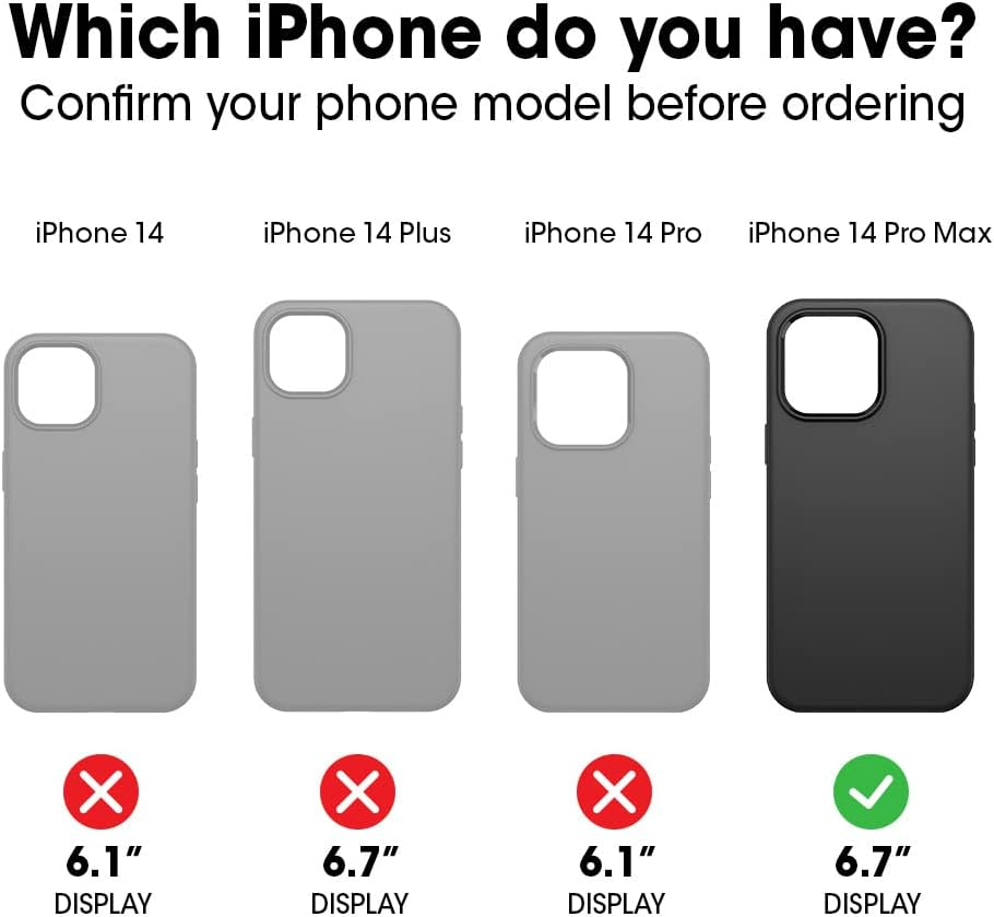 Otterbox Detachable Mobile Phone Folio with Magsafe for Iphone 14 Pro Max, Black image number 6