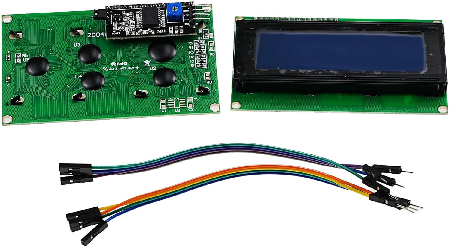 A-DIGISHUO 2Pcs IIC I2C 2004 LCD Module 20X04 LCD Screen Module Display for Arduino Raspberry Pi (2Pcs 2004 LCD) image number 2