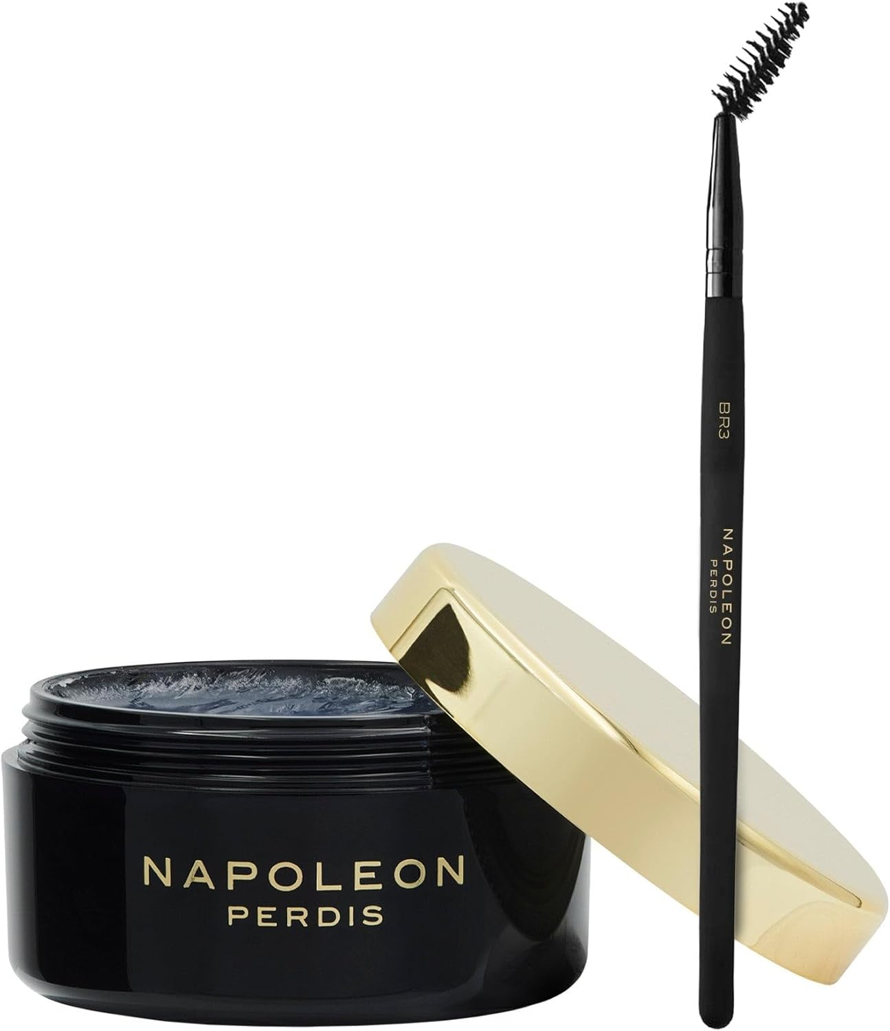 Napoleon Perdis Fixated Brow Styling Soap + Spoolie | Fluffy Brow Gel for Fuller Brows, 3D Definition & All-Day Hold | Non-Sticky, Vegan, Fragrance-Free | Spoolie Included (25G)