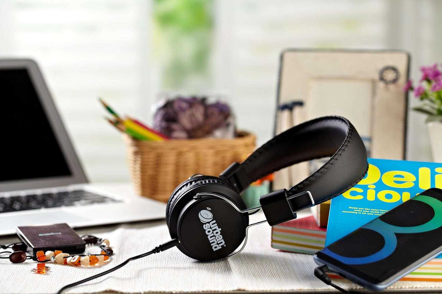 Verbatim Headphone,Black/Black,Urban Sound Kids Headphones Black image number 1