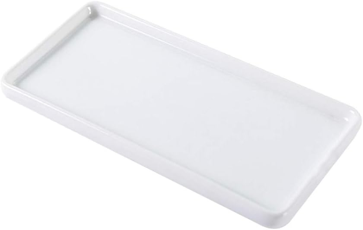 Operitacx Storage Large Rectangular Ceramic Tray Decorative Jewelry Organizer for Bathroom Home Hotel image number 5