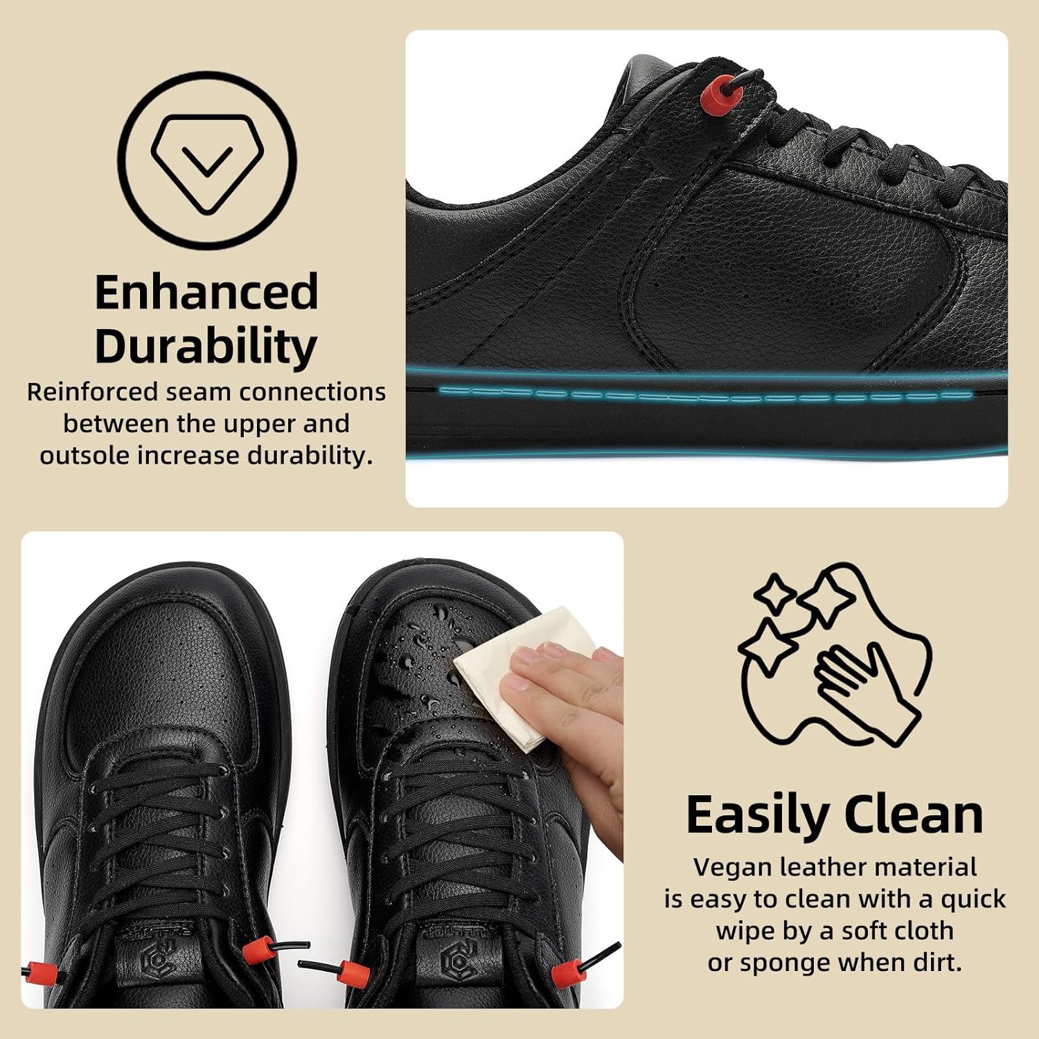 Pulltop Barefoot Wide Toe Box Shoes for Men - Minimalist Barefoot Dress Shoes Sneakers Zero Drop Slip on Walking Non Slip Shoes for Men image number 4