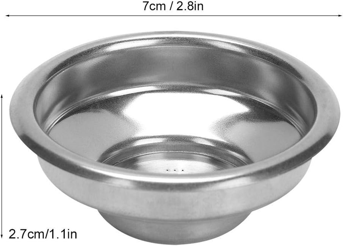 58Mm Double Layers Single/Double Doses Filter Basket for Semi-Automatic Coffee Machine Bottomless Handle (Single) image number 3