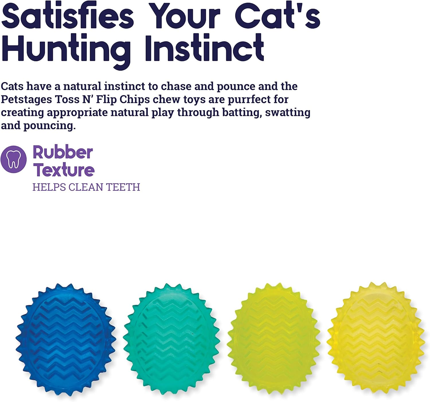 Petstages Toss N' Flip Chips Catnip Infused Cat Chew Toys image number 4