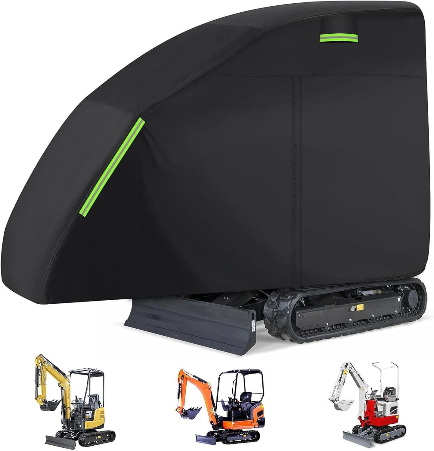 Mini Excavator Cover, Waterproof 420D Oxford Windproof Mini Excavator Accessories Compatible with Bobcat E32, E20, E10, KX121 3, U10 3, U17, Cat 300.9D, 301.5, Vio17, Case image number 3