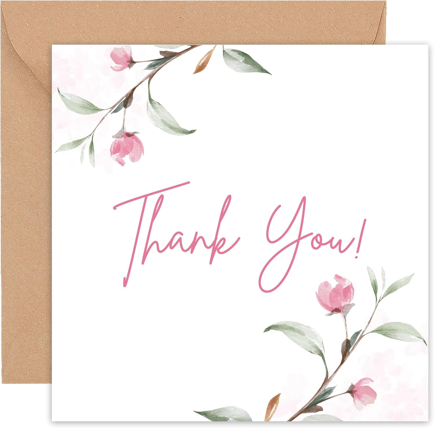 Thank You Cards Single - Thank You Card - Thank You Teacher Cards - with Envelope - Wedding Teaching Assistant Nurses Doctors Small Business Kids Friend Single Large for Women - 14Cm