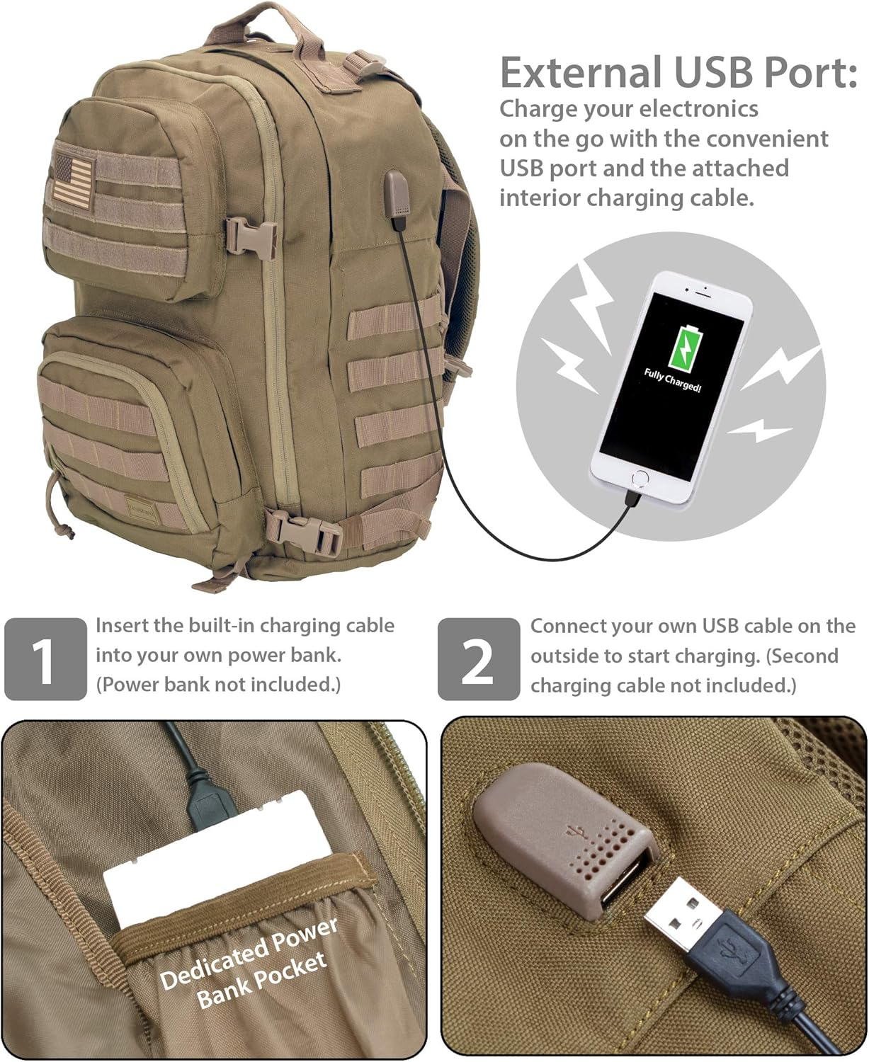 Rockland Military Tactical Laptop Backpack image number 1