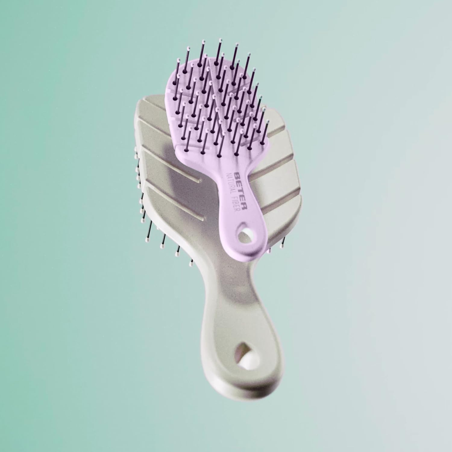 Beter - Natural Fiber Mini+Charm Mini Anti-Pull Hairbrush, Detangling, Anti-Tangle and Anti-Breakage, Eco-Friendly image number 6