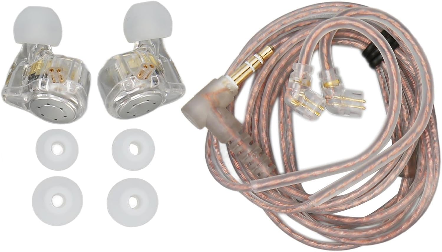 RIZGHWOY EDX PRO Hifi Wired Earphones with Oxygen Copper Wire for DJ Stage Performance - Hifi Earbuds for Travel (Transparent) image number 6