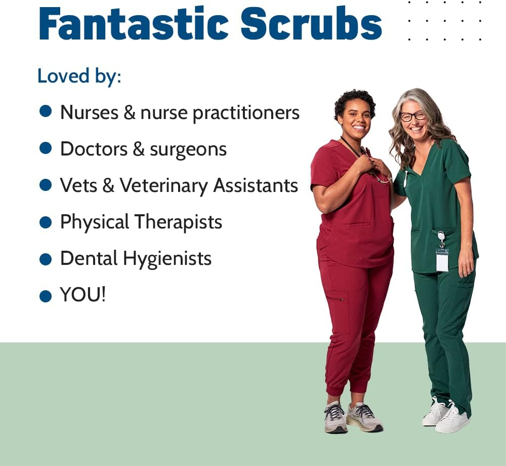 Dr. Woof Apparel Scrub Top for Women - 3 Pocket V-Neck Surgical Scrubs Tops - Short Sleeve Stretch Medical & Nursing Uniform Top for Ladies image number 4