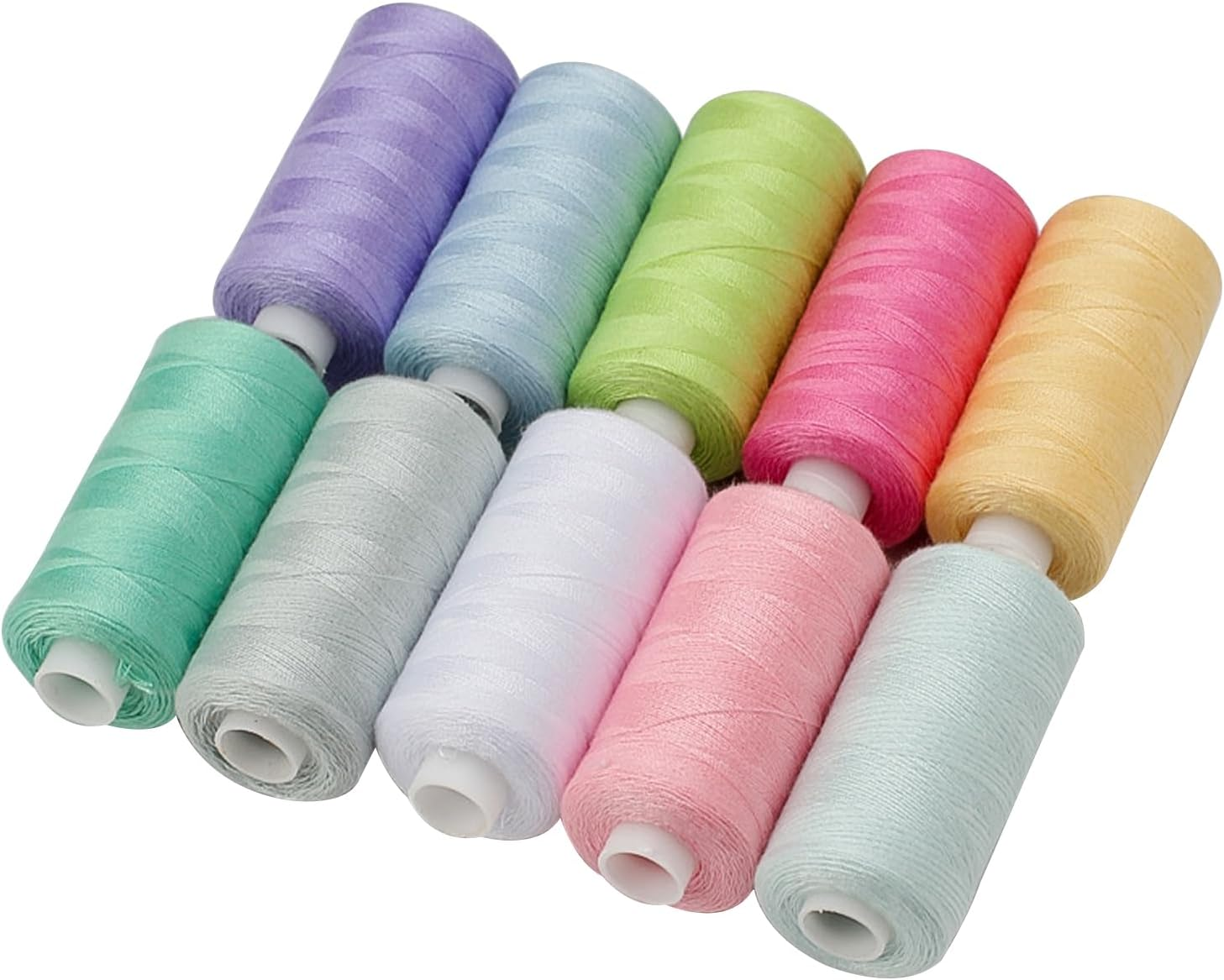 Haobase Sewing Thread Assortment Coil 10 Colors 400 Yards per Spool 40S/2 Polyester Thread Sewing Kit for Hand and Machine Sewing (Dark Color Styles) - Green Styles image number 6