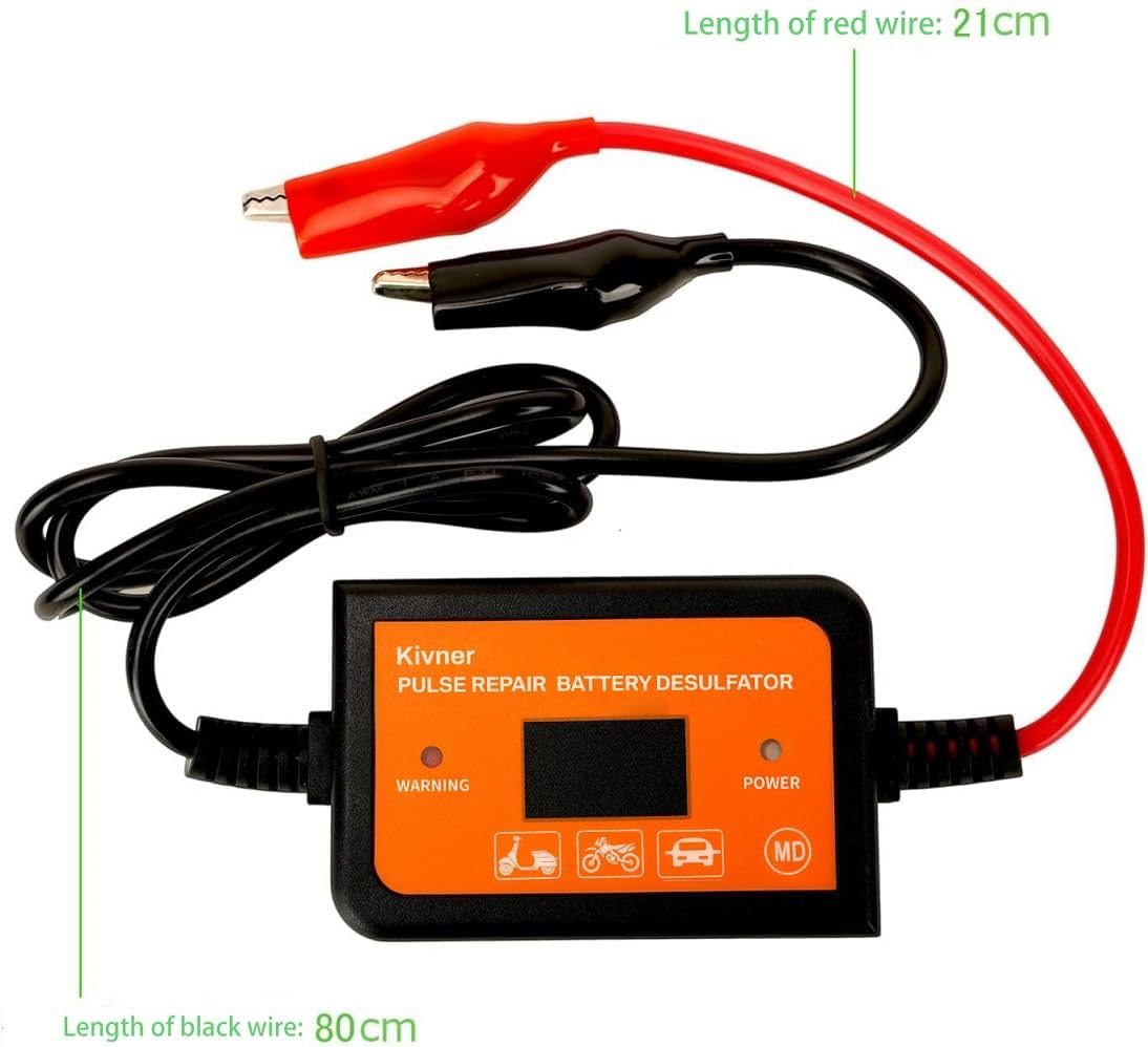 Battery Desulfator Battery Maintainer Auto-Setting for 12V-48V Auto Pulse Battery Revive Battery Regenerator 400AH image number 2