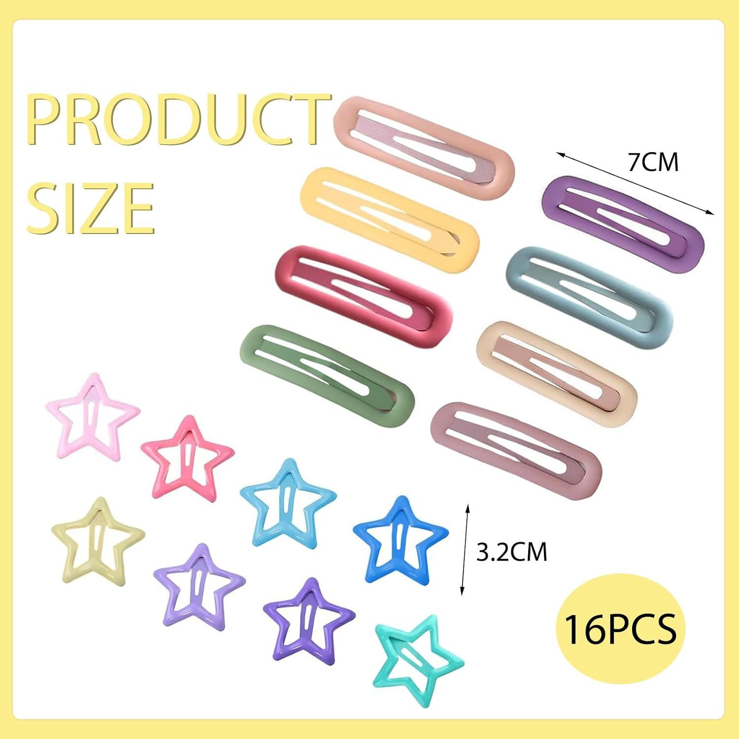 EUYKQNOI Pack of 16 Hair Clips Girls Hair Clips Hair Clips Girls Barrette Hair Clips Hair Clips for Girls, Hair Clips Children (Multi-Colour)