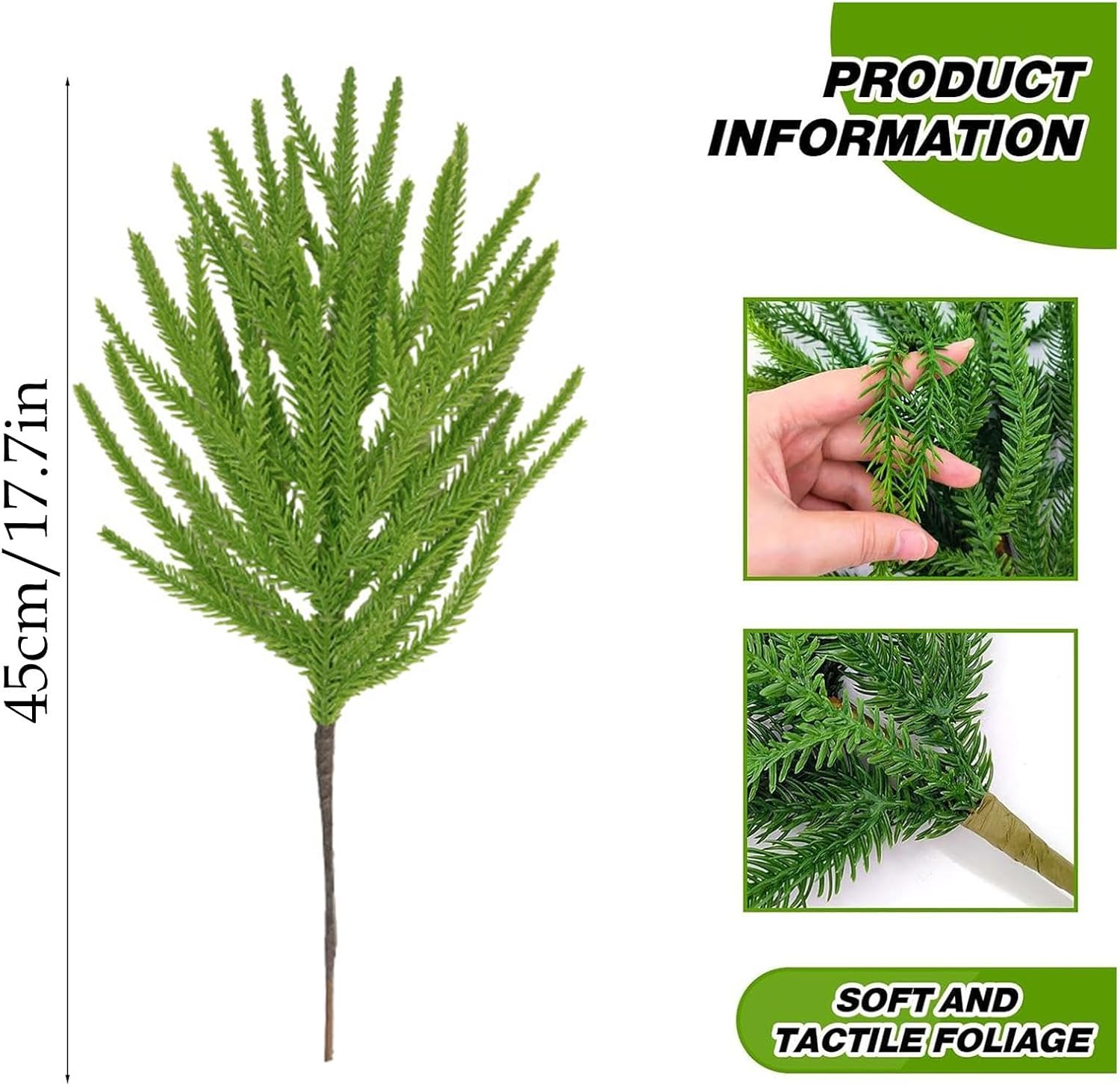 Pine Branches - Christmas Artificial Pine Branches,Artificial Pine Tree Branches for Fireplace, Wall, Table, Corner