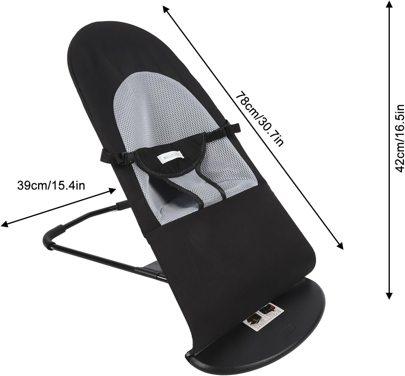 Dog Rocking Chair, Dog Hammock with Breathable Mesh, Height Adjustable and Foldable, High Strength Steel Pet Dog Cat Rocker Bed Chair for Corgi, Teddy, Fighting Bichon (Black image number 1