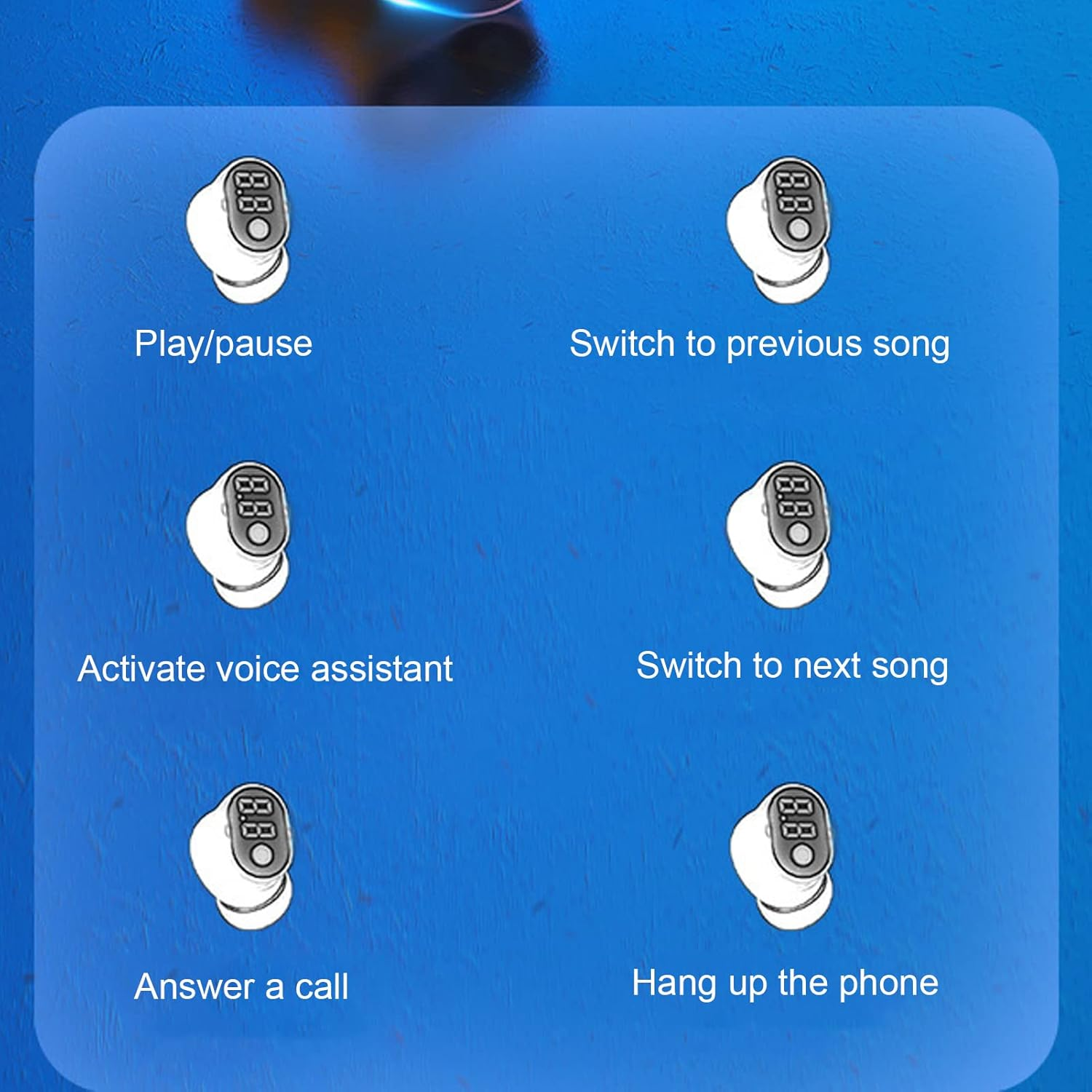 Single Ear Wireless Earbud, BT 5.2 Stereo Surround Hifi Sound Call Answering USB Rechargeable Wireless Headphones for Sporty Driving image number 3