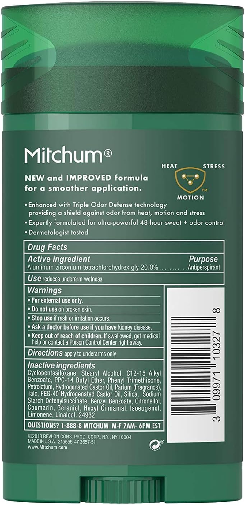 Mitchum Men Advanced Control, Clean Control Invisible Solid 2.7 Oz (Pack of 4) image number 2