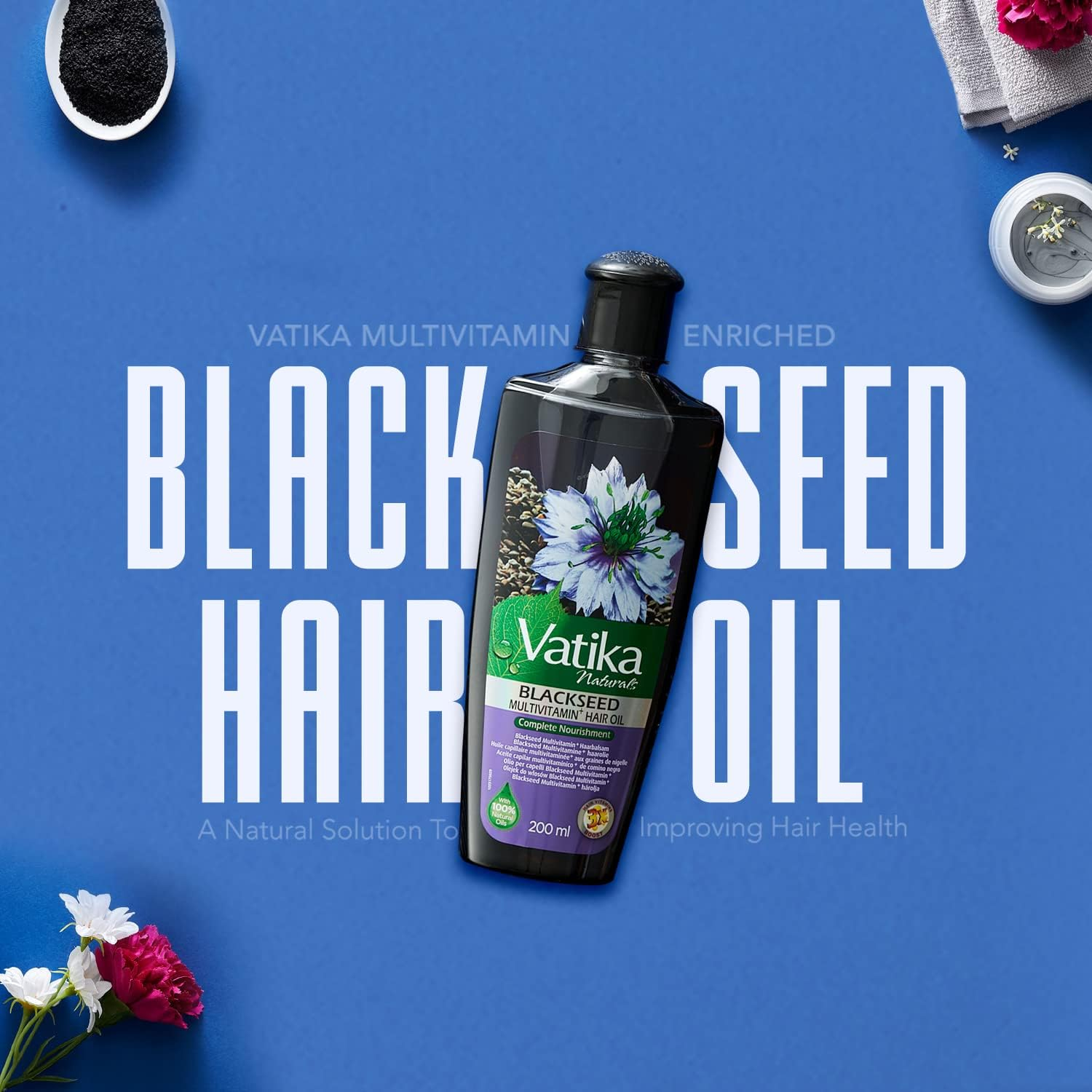 Vatika Naturals Black Seed Enriched Hair Oil Complete Hair Care 200 Ml image number 5
