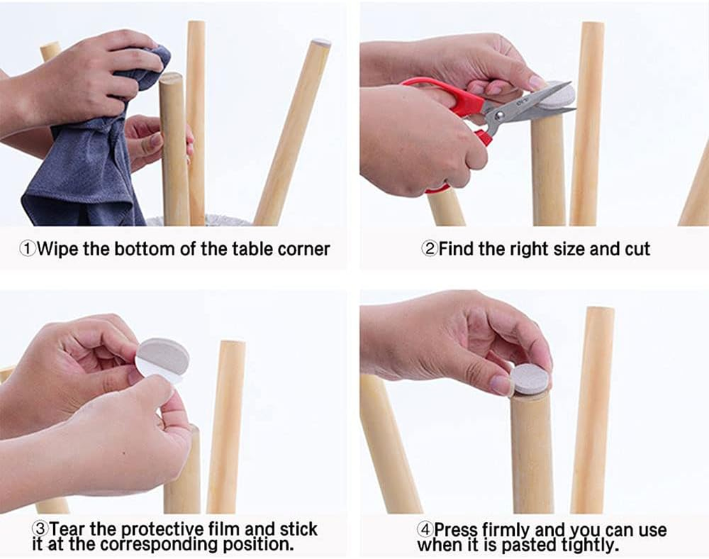 Tophomer 1M X 10Cm X 3Mm Felt Furniture Pads, Black, Rectangular, Felt Material, Self-Adhesive, for Sofa, Chair, Desk, Wood, Tile, Vinyl image number 6