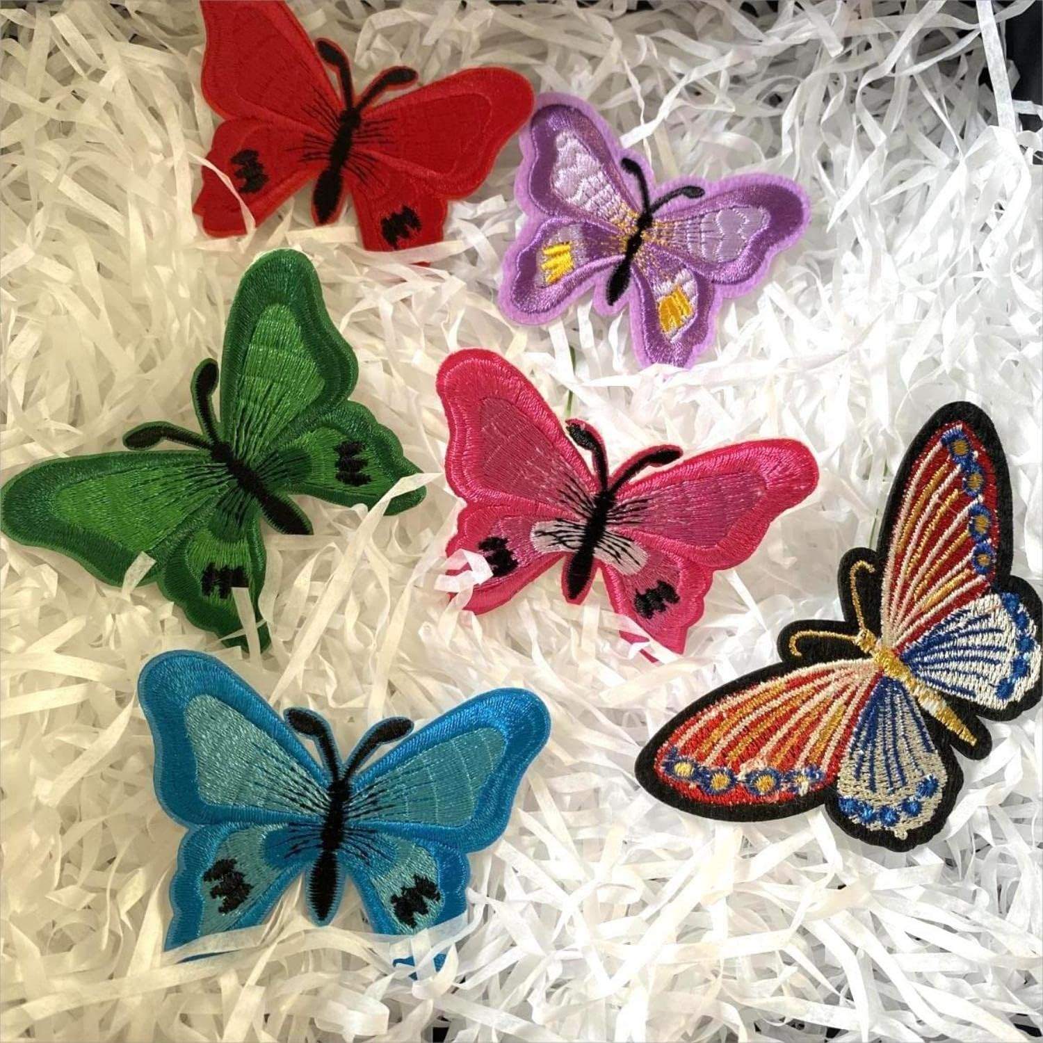 12 Pieces Butterfly Iron on Patches,Multicolor Embroidered Motif Applique Sew on Patch for DIY Jeans, Jacket, Kid'S Clothing,Bag,Cap, Arts Craft Sew Making Decoration image number 4