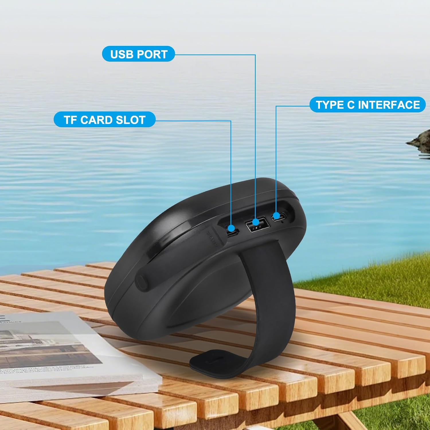 Enbiawit Portable Bluetooth Speaker for Bike, Mini Outdoor Travel Speakers, Wireless Traveling Bicycle Speakers, Integrated Design Bicycle Speaker with Loud Sound for Riding, TWS image number 5