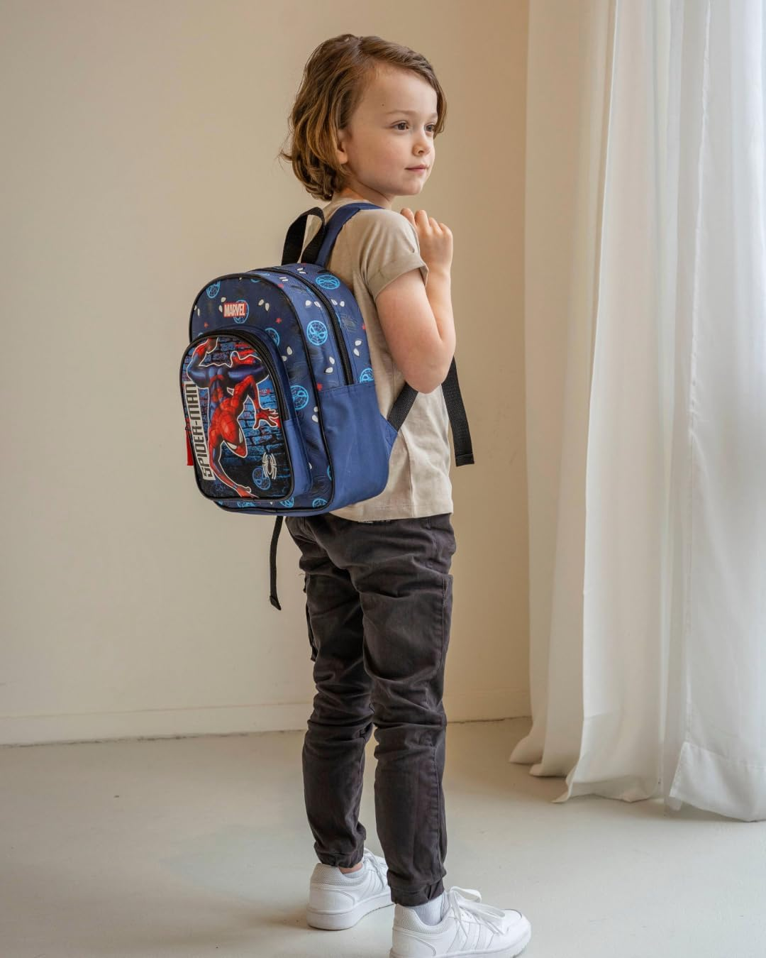 Vadobag Spiderman beyond Amazing Spiderman Avengers Backpack - Backpack for Children | School | Nursery - Colour Dark Blue - Dimensions 30 X 25 X 11 Cm - 200-4526 Navy, Blue, One Size, Blue, One Size image number 4