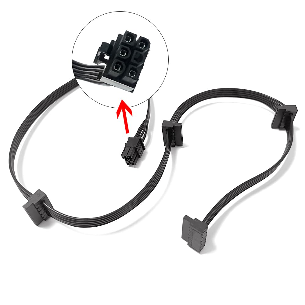 Gintai 6 Pin to 4X SATA Drive Cable Replacement for Corsair Hx1200 RM1000X RM850X Rm650X Rm550X RM750X image number 6