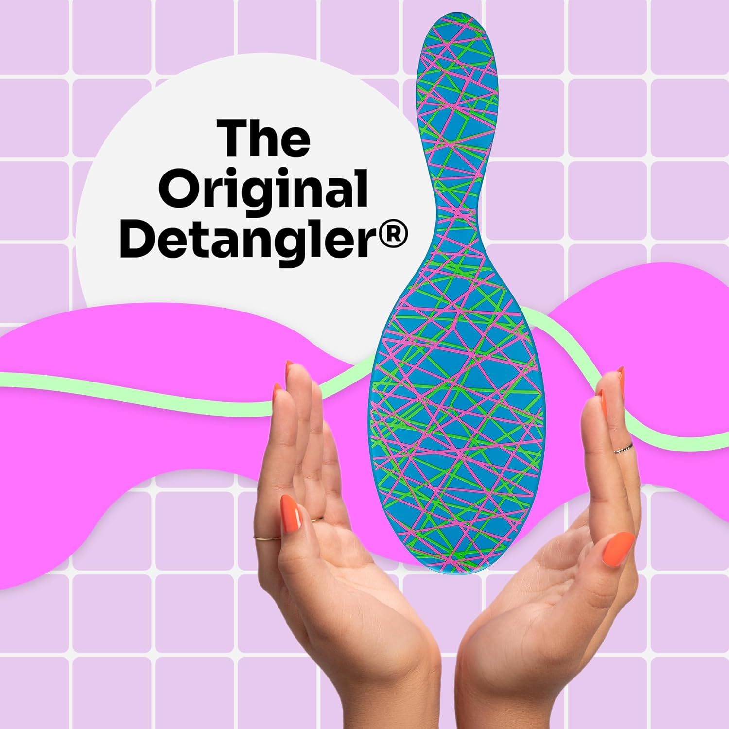 Wet Brush Original Detangling Brush, Blue (Night Vision) - Detangler Brush with Soft & Flexible Bristles - Detangling Brush for Curly Hair - Tangle-Free Brush for Straight, Thick, & Wavy Hair - Blue image number 4