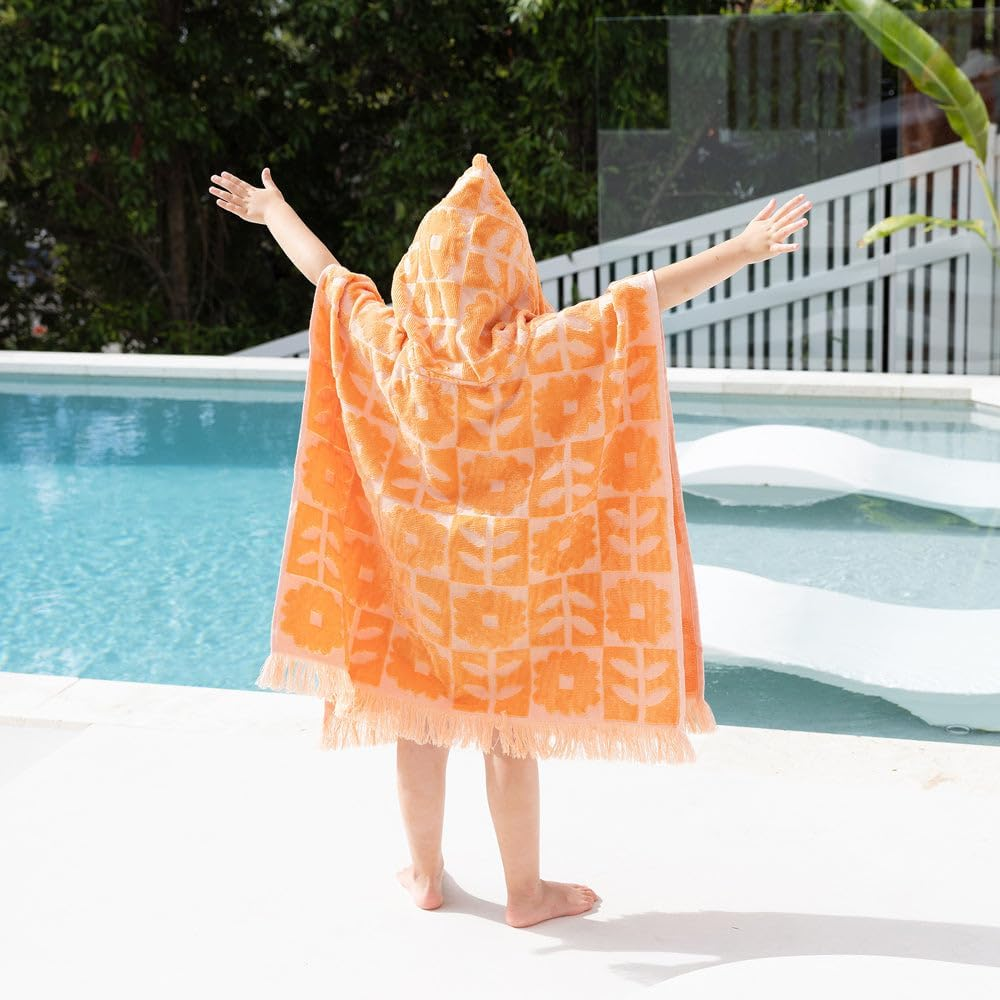 Bambury Hilo Kids Poncho Bloom - Peach image number 3