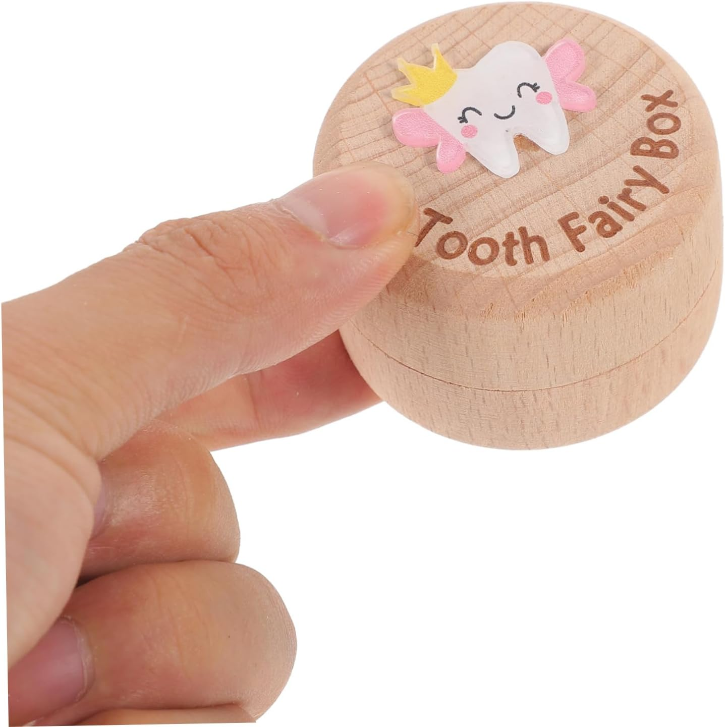 GARVALON Handcrafted Wooden Tooth Box Fetal Hair Saver Boys and Girls Tooth Collector Storage Box
