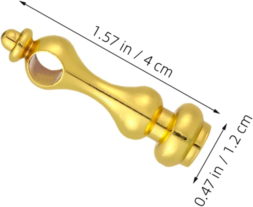 TEHAUX 12Pcs Metal Furniture Board Connectors Gourd Shaped Baluster Spindles for Glass Railing Cabinet Cart Hardware Stable Home Decor image number 3