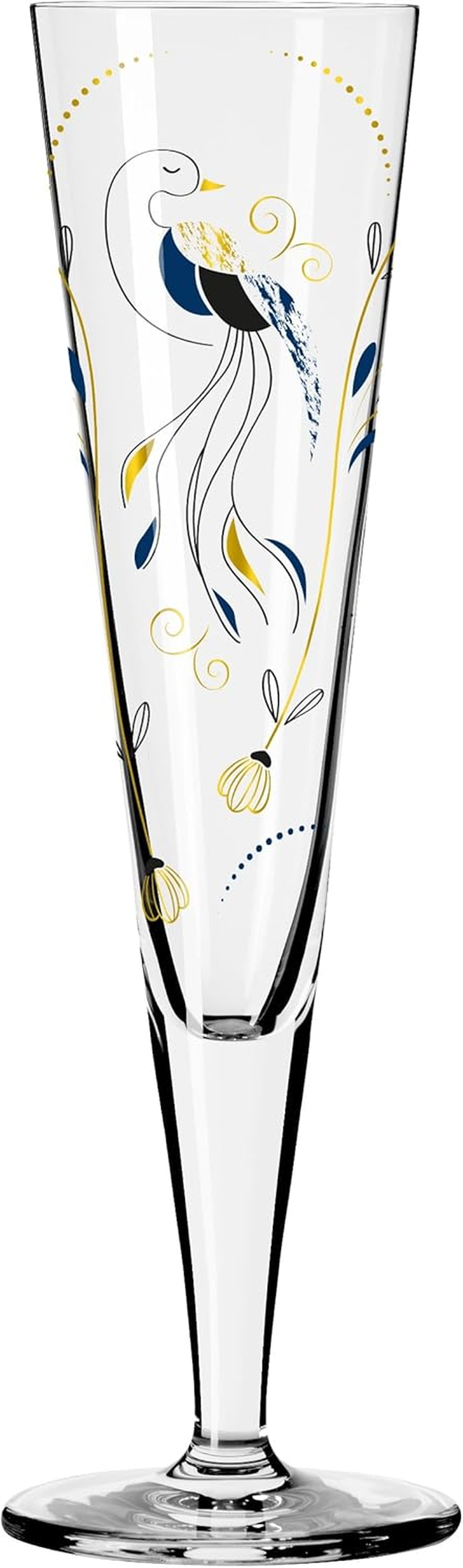 RITZENHOFF Goldnacht No. 43 1071043 Champagne Glass 200 Ml Designer Piece with Real Gold Made in Germany Gold image number 3